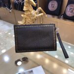 Clutch nam Gucci siêu cấp vàng đen họa tiết chấm bi