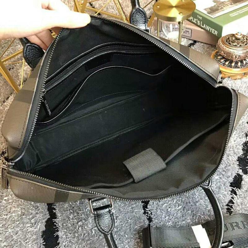 Túi xách nam Burberry da đen vàng siêu cấp 