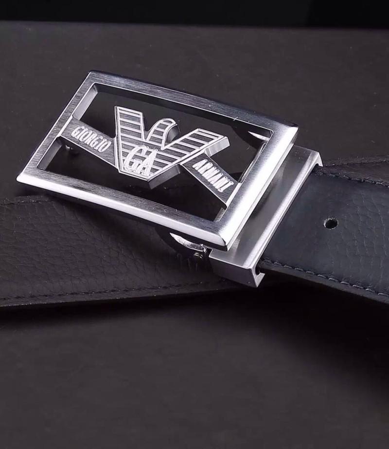 Dây lưng nam Armani đen và nâu mặt khóa logo siêu cấp