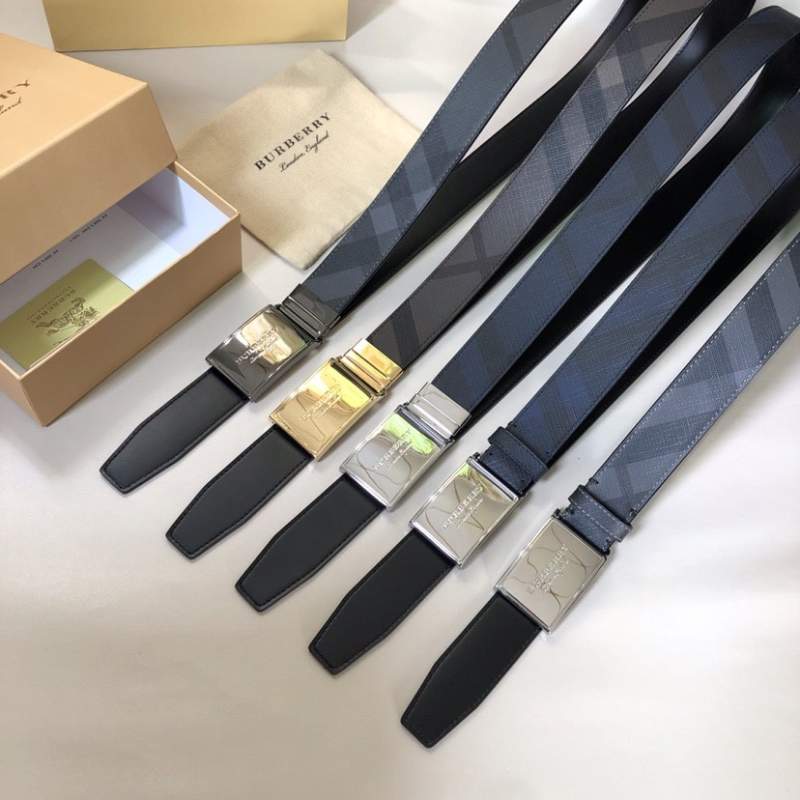 Dây lưng nam Burberry dây kẻ caro hàng siêu cấp