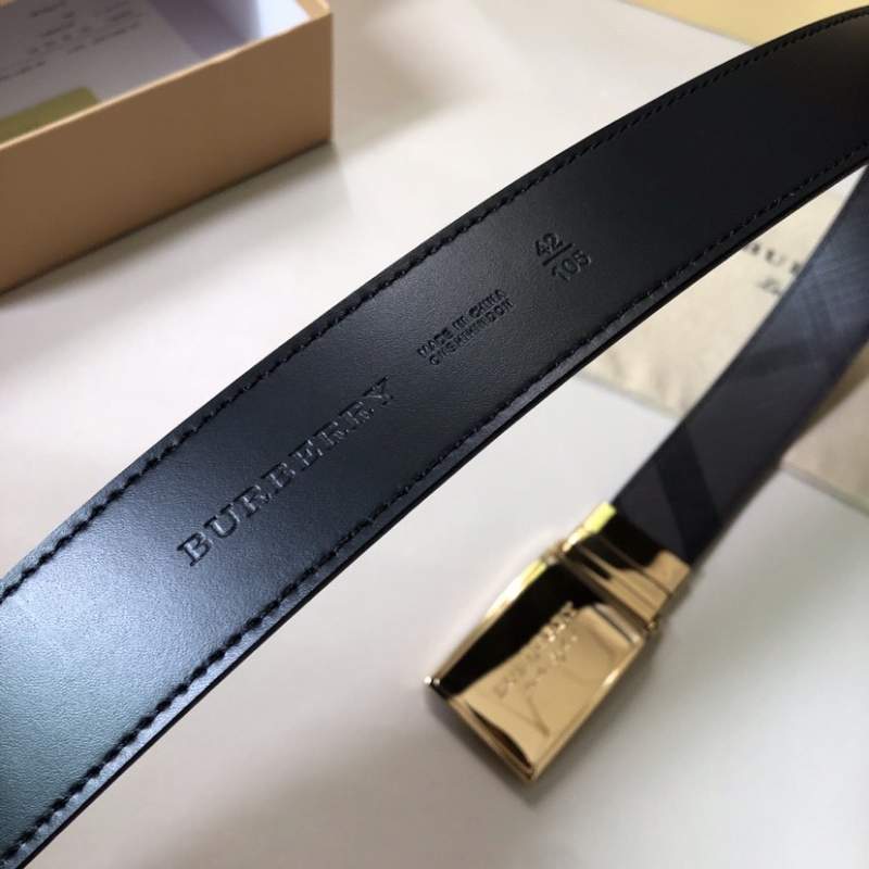 Dây lưng nam Burberry dây kẻ caro hàng siêu cấp