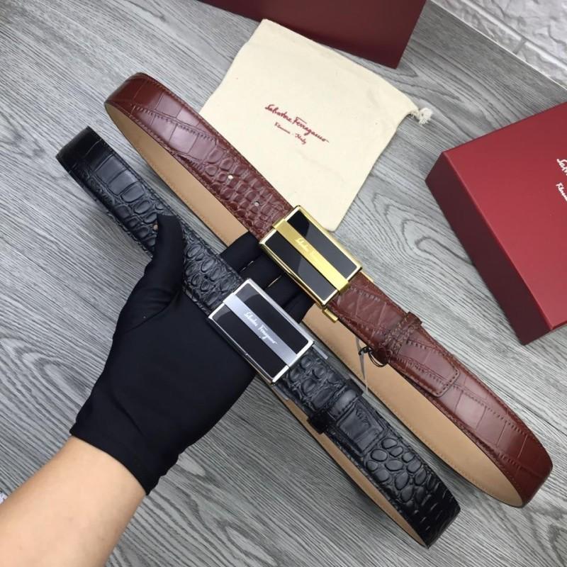 Dây lưng nam Salvatore Ferragamo mặt chữ nhật vàng siêu cấp