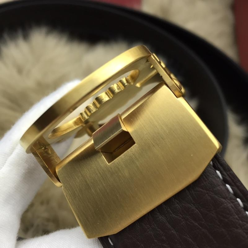 Dây lưng nam Salvatore Ferragamo mặt vàng họa tiết kẻ siêu cấp