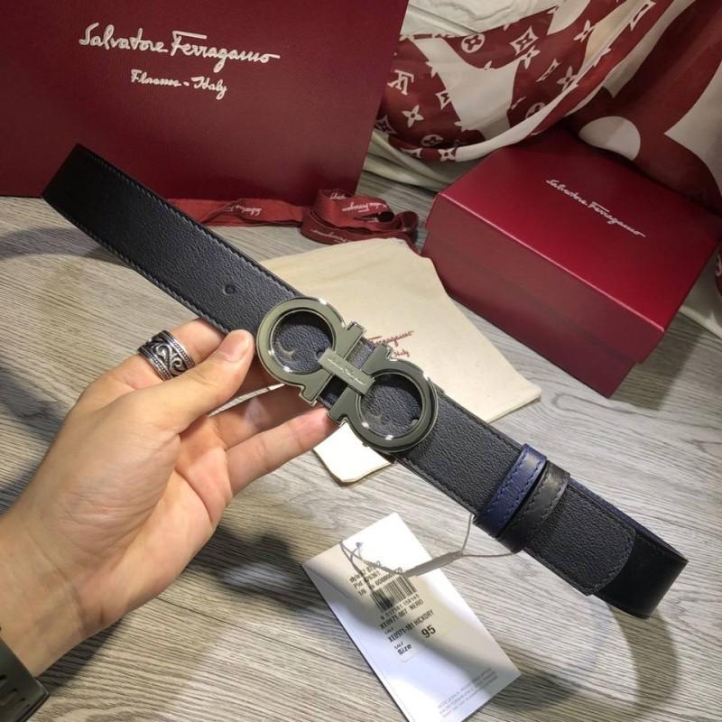 Dây lưng nam Salvatore Ferragamo mặt trắng siêu cấp