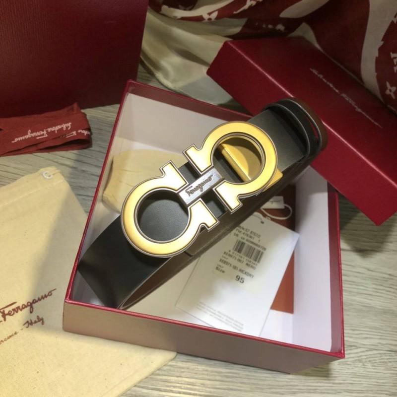 Dây lưng nam Salvatore Ferragamo mặt vàng siêu cấp