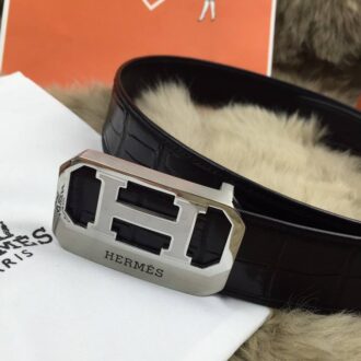 Dây nịt Hermes nam da cá sấu mặt mới siêu cấp