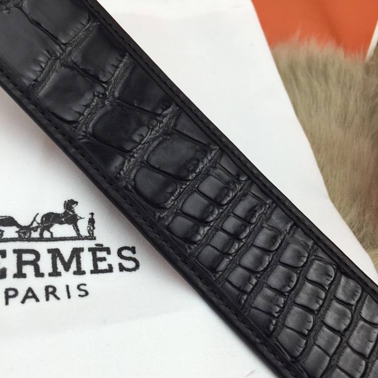 Dây nịt Hermes nam da cá sấu mặt mới siêu cấp