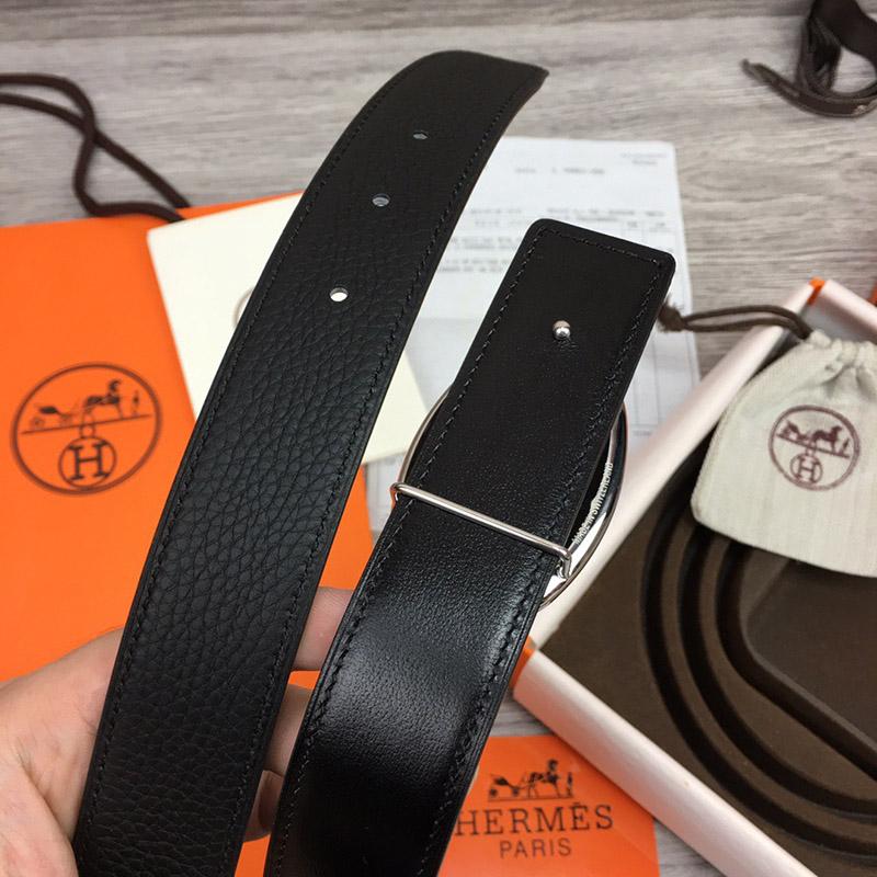 Dây nịt Hermes nam siêu cấp mặt khóa bầu dục TLH11