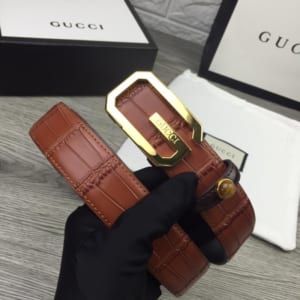 Dây nịt nam Gucci siêu cấp mặt khóa G gold