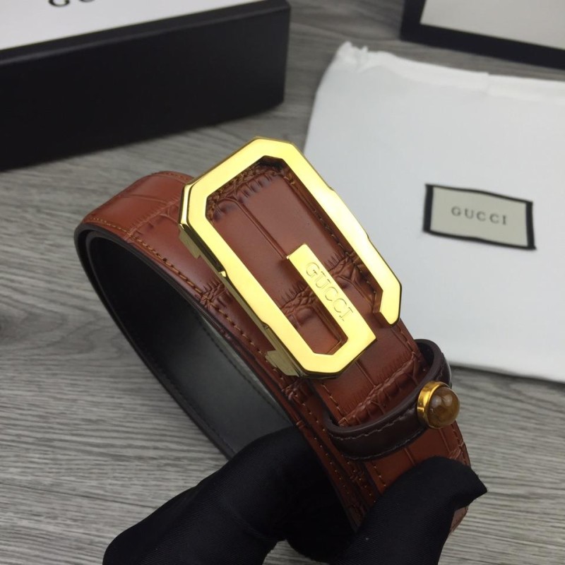 Dây nịt nam Gucci siêu cấp mặt khóa G gold