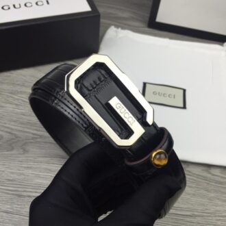 Dây nịt nam Gucci siêu cấp mặt khóa G silver