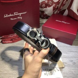 Dây nịt nam Salvatore Ferragamo mặt trắng siêu cấp