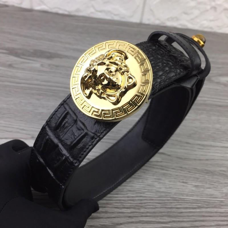 Dây nịt nam Versace siêu cấp da sần mặt tròn
