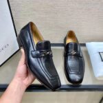 Giày lười Gucci like au đế cao da trơn tag xích nhỏ GLGC37