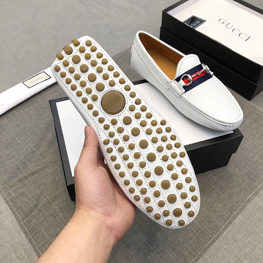 Giày lười Gucci siêu cấp màu trắng 
