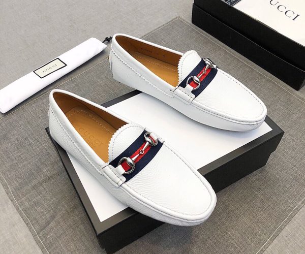 Giày lười Gucci siêu cấp màu trắng