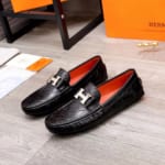 Giày lười Hermes siêu cấp họa tiết đan chéo GLH10