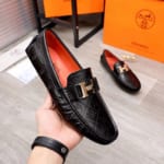 Giày lười Hermes siêu cấp họa tiết đan chéo GLH10