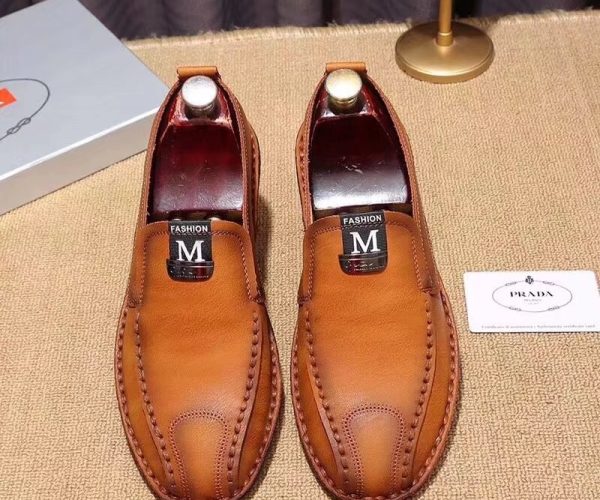 Giày lười Prada siêu cấp họa tiết chữ M