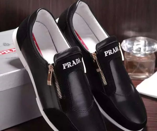 Giày lười Prada siêu cấp họa tiết da lộn