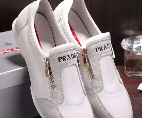 Giày lười Prada siêu cấp họa tiết da lộn