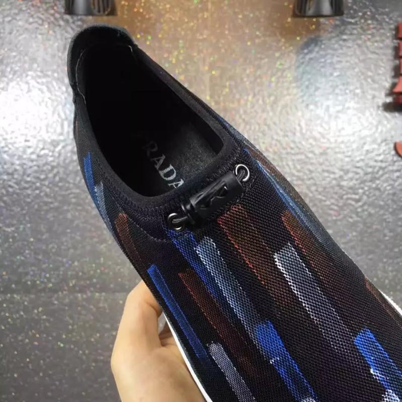 Giày lười Prada siêu cấp họa tiết sơn