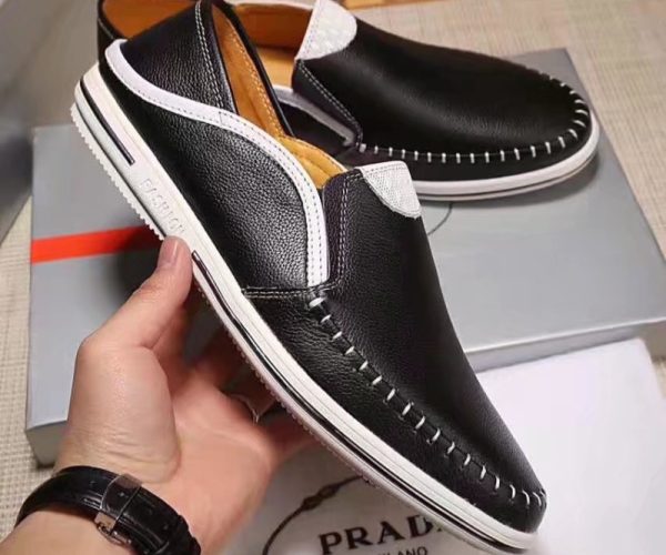 Giày lười Prada siêu cấp họa tiết viền
