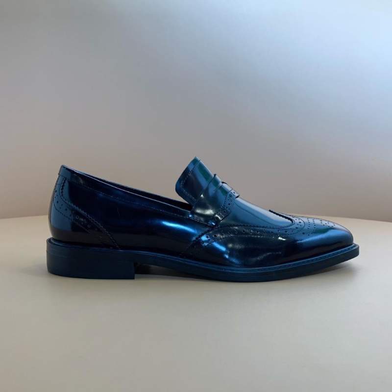 Giày lười Prada siêu cấp màu nâu đen