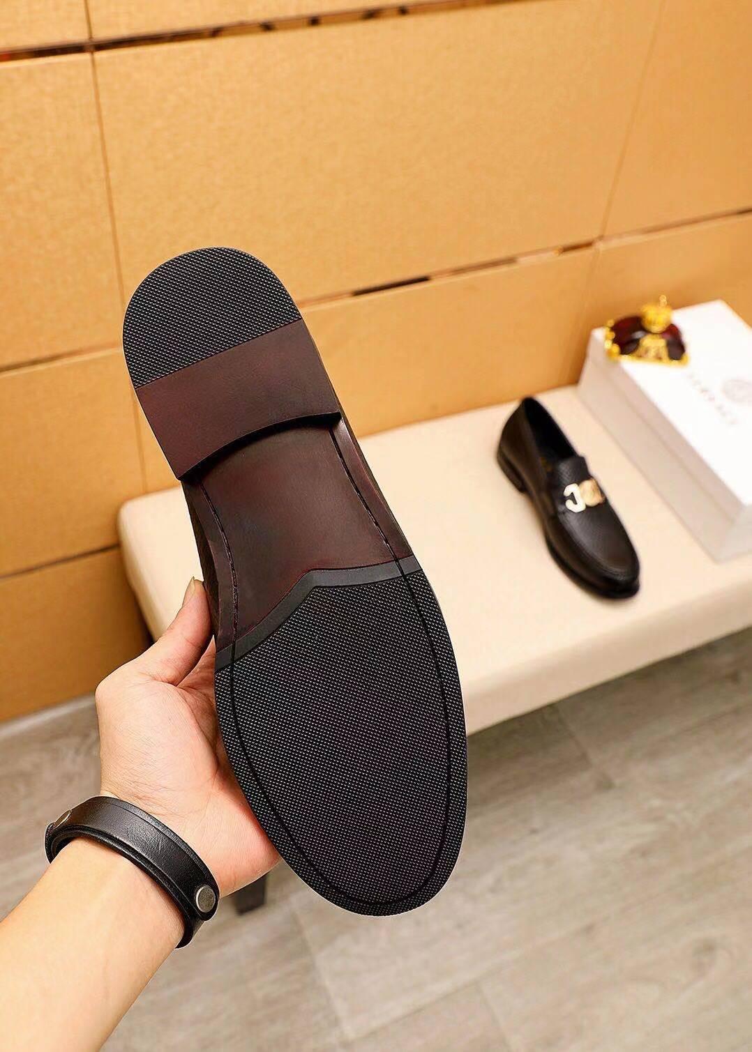 Giày lười Versace siêu cấp hoạ tiết da vằn GLV06