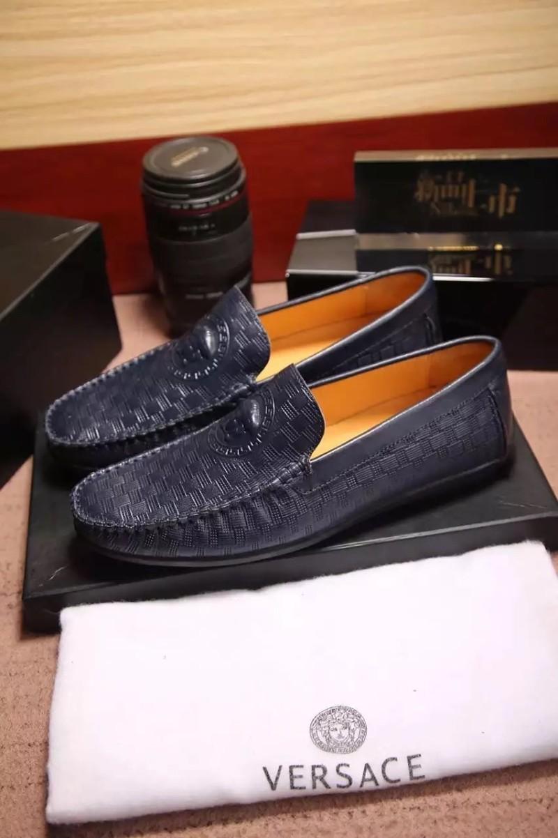 Giày lười Versace siêu cấp họa tiết đan chéo