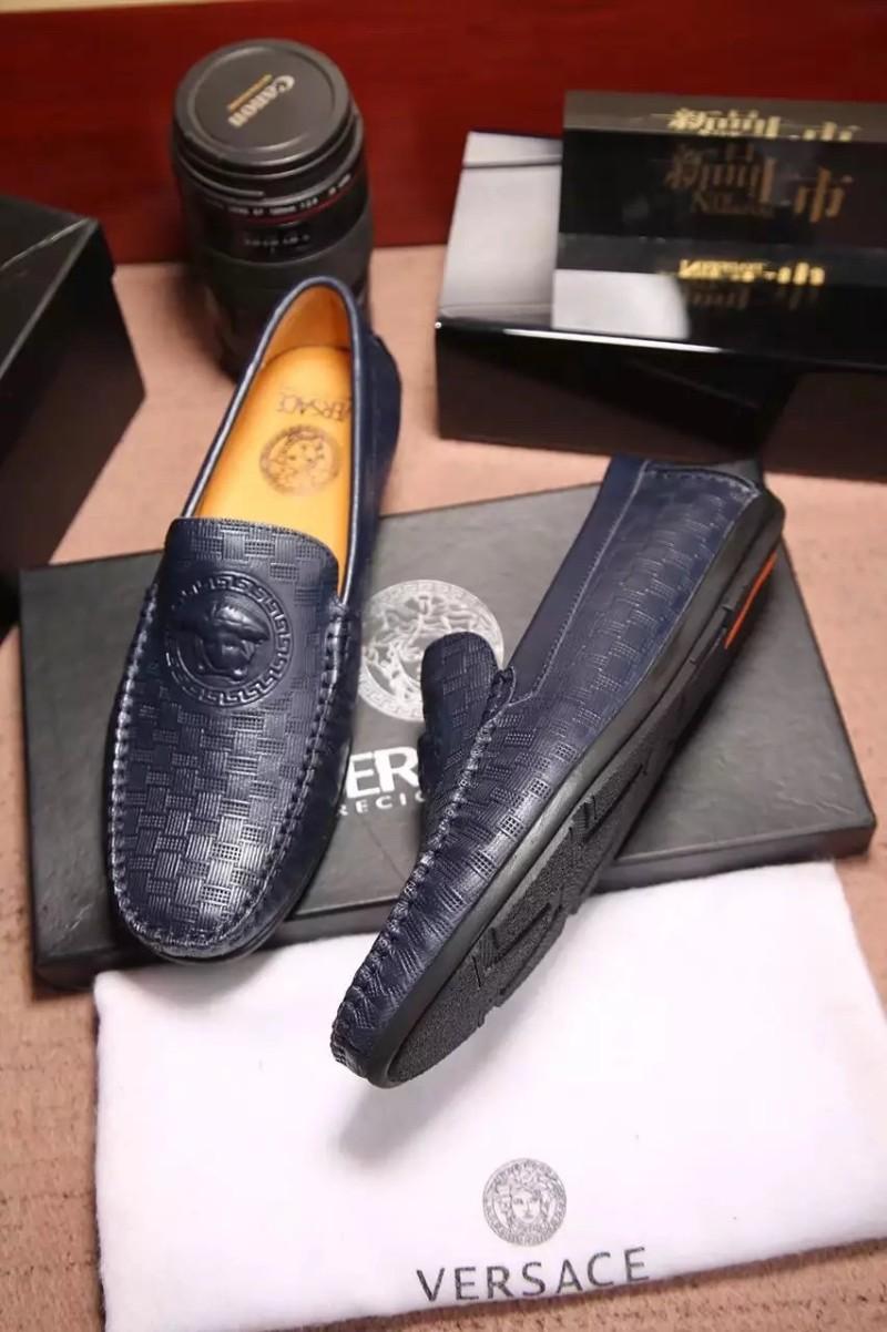 Giày lười Versace siêu cấp họa tiết đan chéo