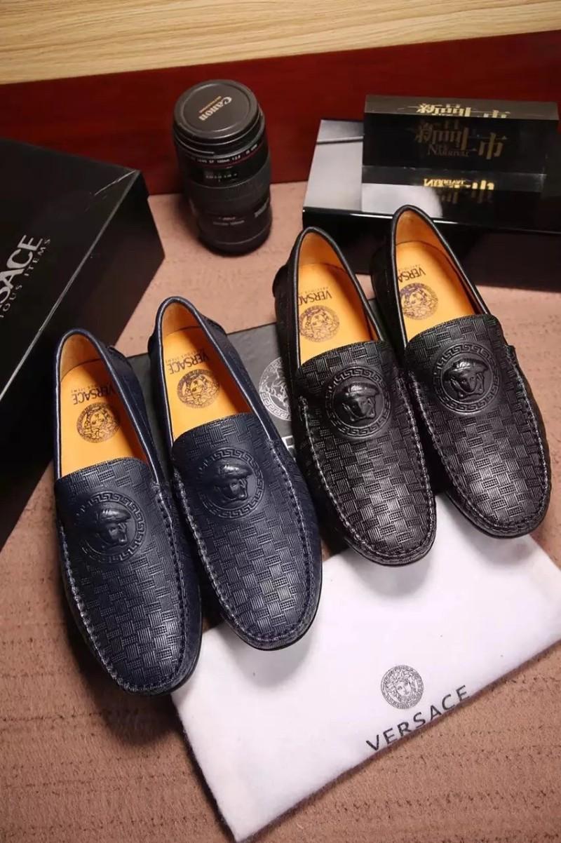 Giày lười Versace siêu cấp họa tiết đan chéo