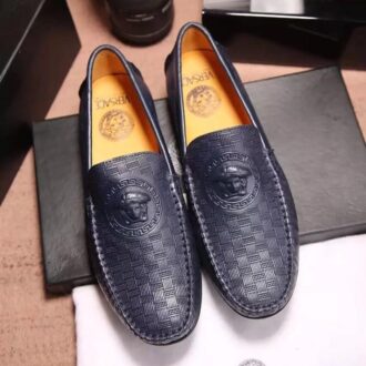 Giày lười Versace siêu cấp họa tiết đan chéo