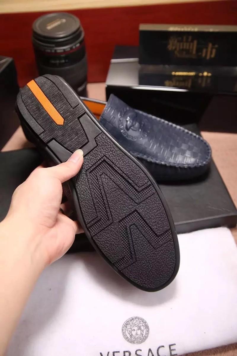 Giày lười Versace siêu cấp họa tiết đan chéo