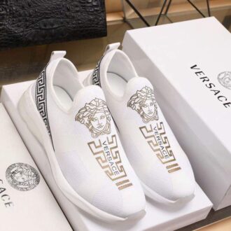 Giày lười Versace siêu cấp thoáng khí màu trắng