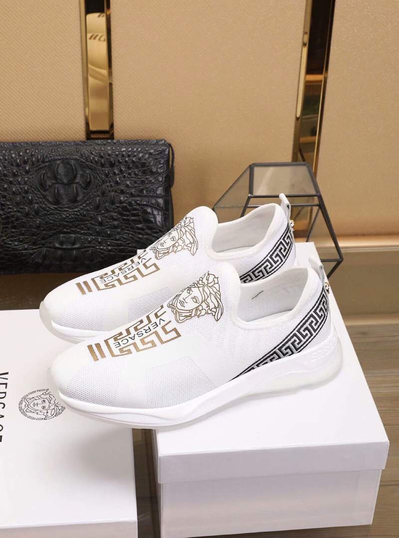 Giày lười Versace siêu cấp thoáng khí màu trắng