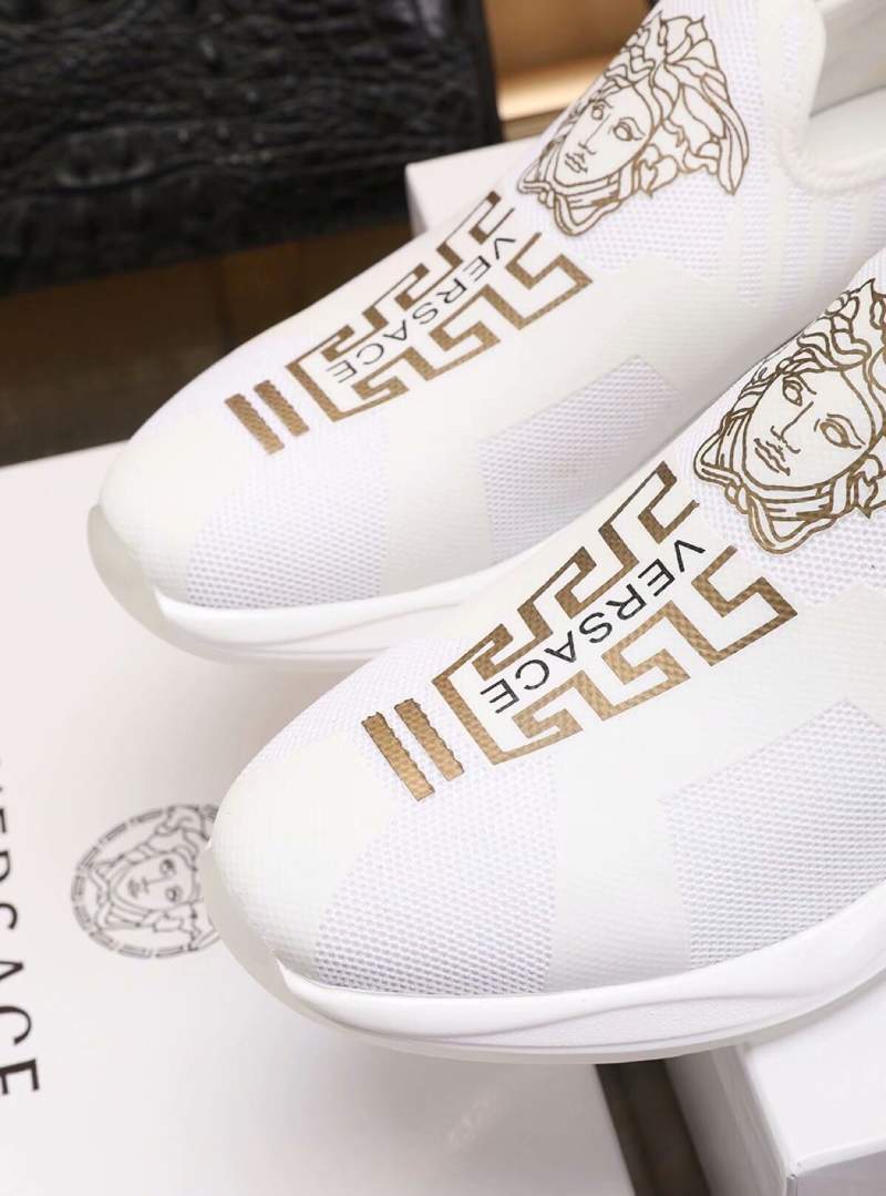 Giày lười Versace siêu cấp thoáng khí màu trắng