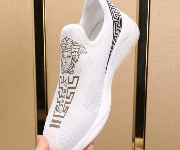 Giày lười Versace siêu cấp thoáng khí màu trắng