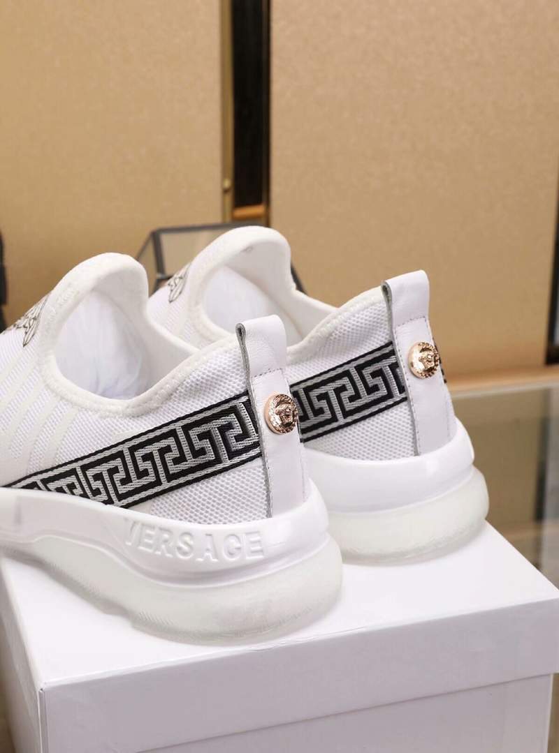 Giày lười Versace siêu cấp thoáng khí màu trắng