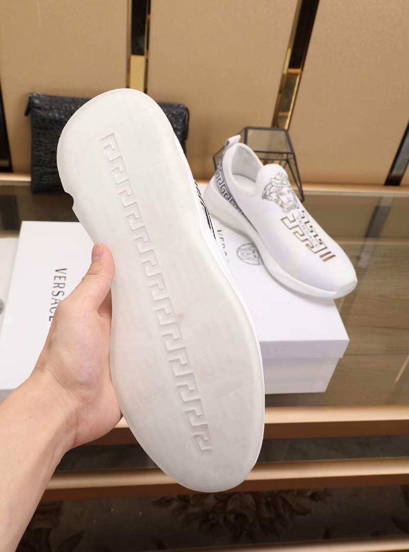 Giày lười Versace siêu cấp thoáng khí màu trắng