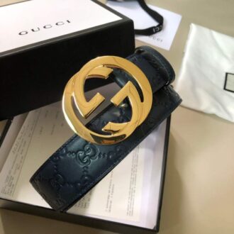 Thắt lưng Gucci nam siêu cấp dây xanh mặt G bóng