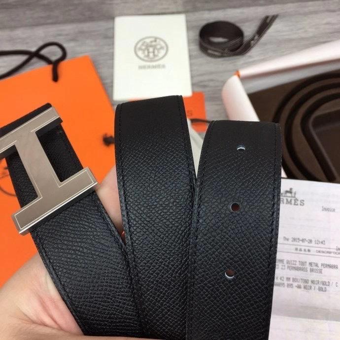 Thắt lưng Hermes nam đen chữ H thanh TLH25