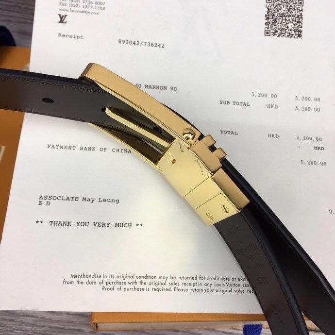 Dây nịt nam Louis vuitton Like Au mặt khóa kim TLLV30