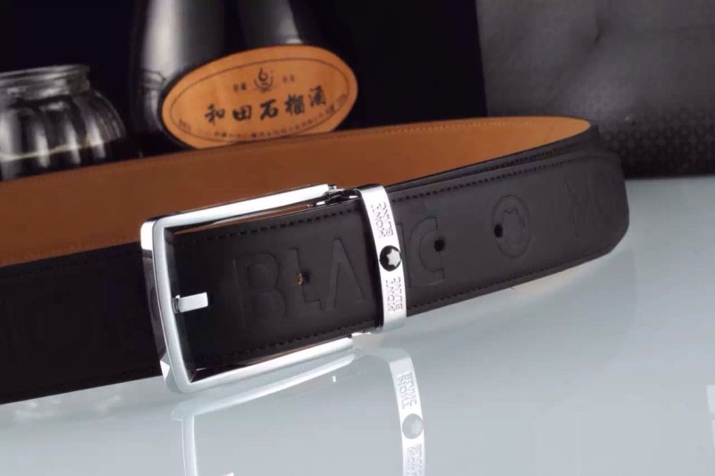 Thắt lưng nam Montblanc đen mặt khóa kim siêu cấp