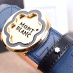 Thắt lưng Montblanc nam xanh mặt tròn siêu cấp