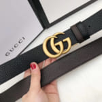 Thắt lưng Gucci nam siêu cấp da nhăn mặt khóa logo TLGC21