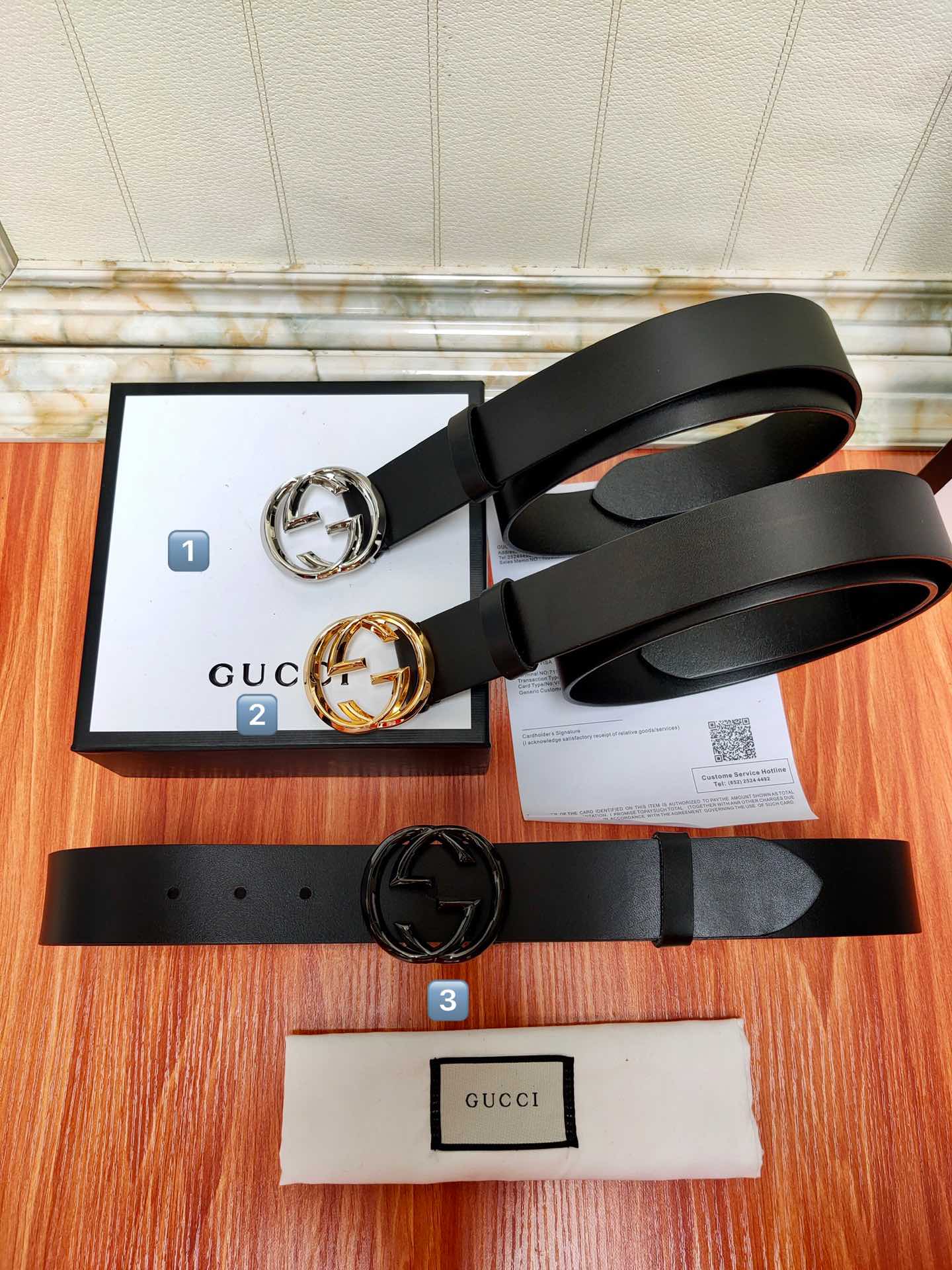 Thắt lưng nam Gucci siêu cấp đen trơn mặt khóa logo