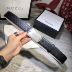 Thắt lưng nam Gucci mặt chữ nhật silver siêu cấp