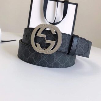 Thắt lưng nam Gucci siêu cấp mặt khóa xoay silver