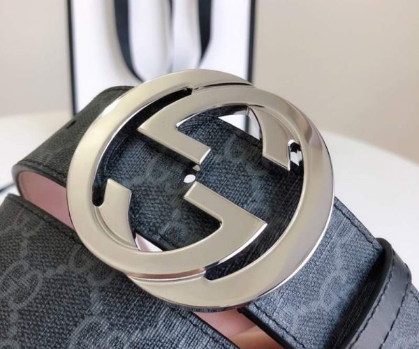 Thắt lưng nam Gucci siêu cấp mặt khóa xoay silver
